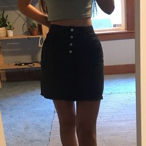 black denim skirt